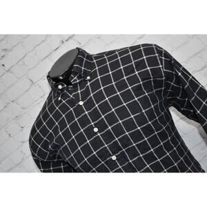 Vintage Polo Ralph Lauren BIG Shirt Men Small Baggy Fit Cotton Y2K Black 1990's
